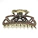 beautyxyz Rhinestone Metal Claw Hair Clip for Womens, purple, X-Large