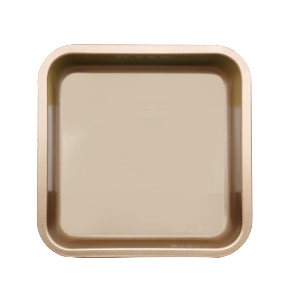 Loaf Pan, MZCH Square Bread Toast Pan, Nonstick Quick Release Coating, 7.5 Inches, Gold