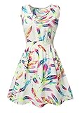 Womens Floral Pattern Mini Dress