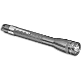 MagLite Mini LED Flashlight &ndash; Compact, Water-Resistant, Twist On/Off, 2-Cell AAA Battery-Powered &ndash; Gray
