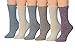 Tipi Toe Women's 6-Pairs Ragg Marled Wool-Blend Heavyweight Warm Crew Boot Socks, (sock size 9-11) Fits shoe size 6-9, BT16-6