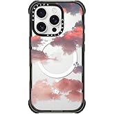 CASETiFY Ultra Impact iPhone 16 Pro Case [Strong Slim / 11.5ft 5X Militray Grade Drop Protection/Compatible with Magsafe] - Clouds (Red) - Clear Black