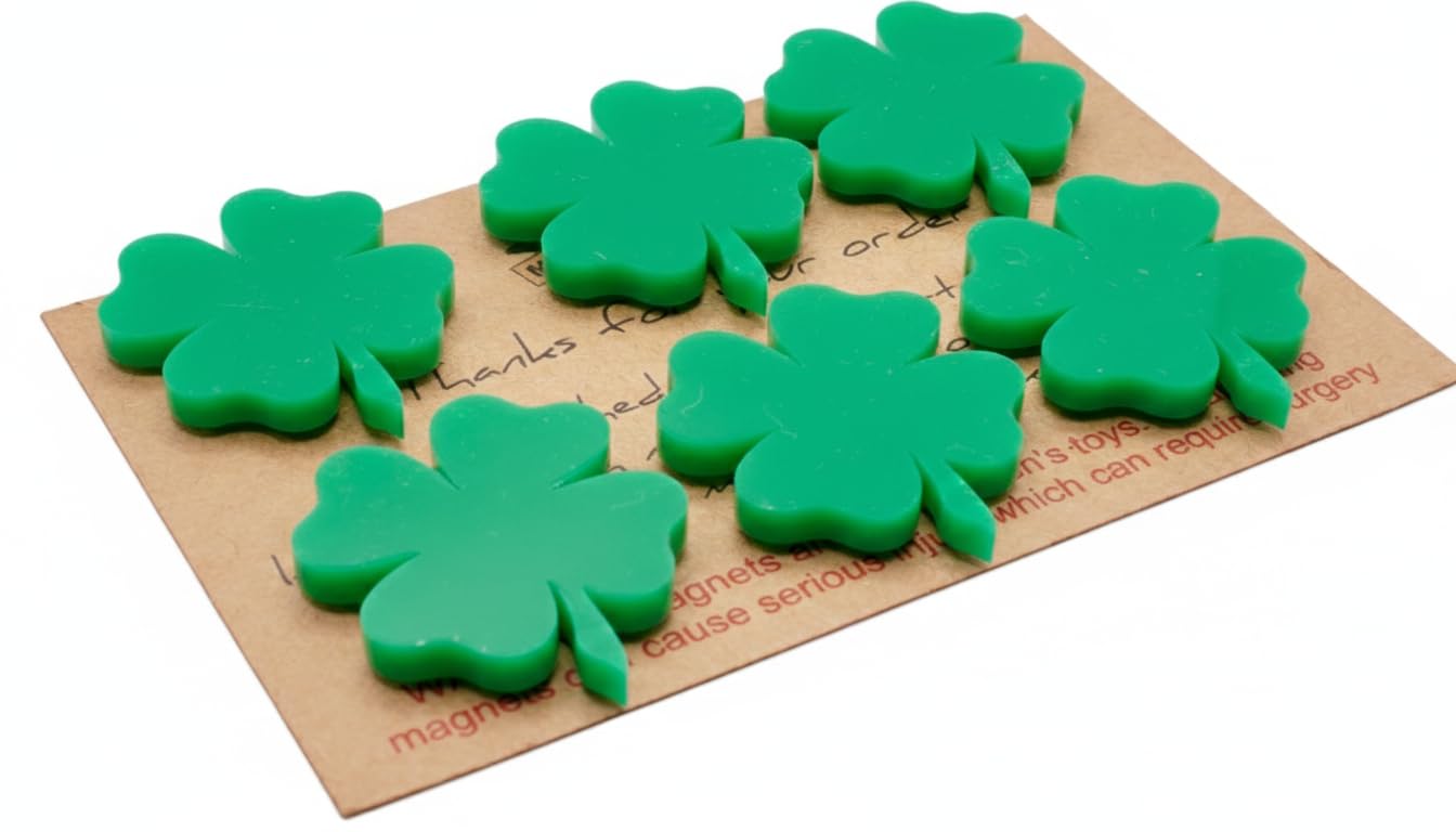 6 Pcs Lucky Four Leaf Clover Fridge Magnets | very strong magnets | gift for loved one | valentines day gift | best friend present
