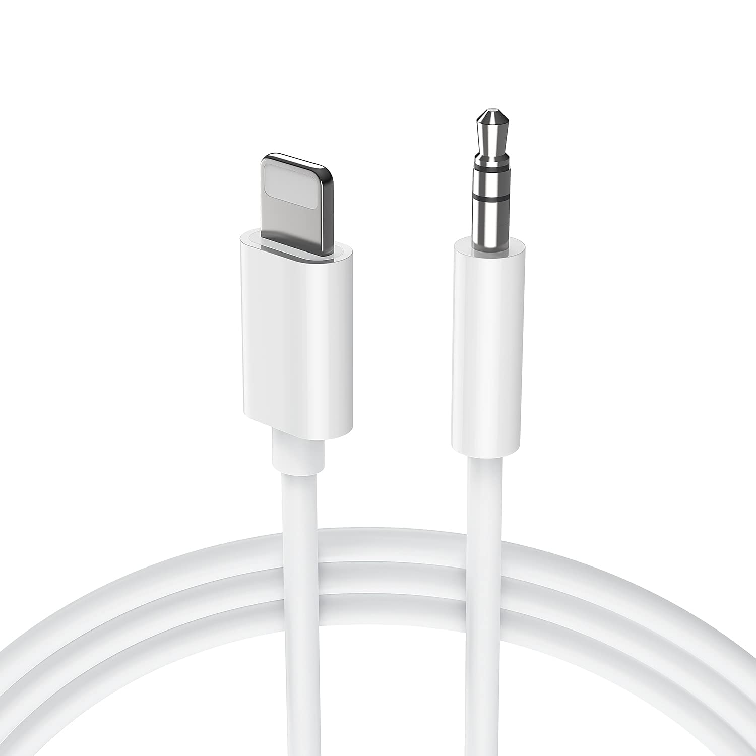 TZONOO Aux Cable for iPhone in Car, 3.5mm Aux Cord for Car Compatible with iPhone 13/12/11/XS/XR/X 8/7 for Car Home Stereo, Speaker, Headphone, Support All iOS Version - 3.3ft (White)