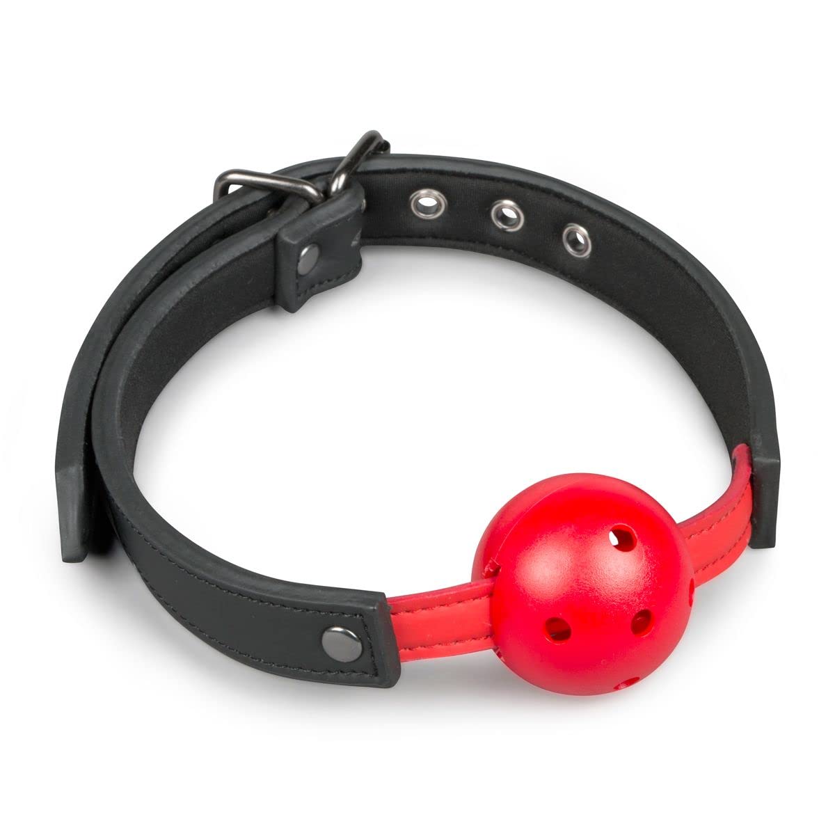Easytoys Fetish Collection Domination Toys Red Ball Gag with PVC Ball, Mouth Ball Gags