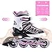 2PM SPORTS Cytia Pink Girls Adjustable Illuminating Inline Skates with Light up Wheels, Fun Flashing Beginner Roller Skates for Kids