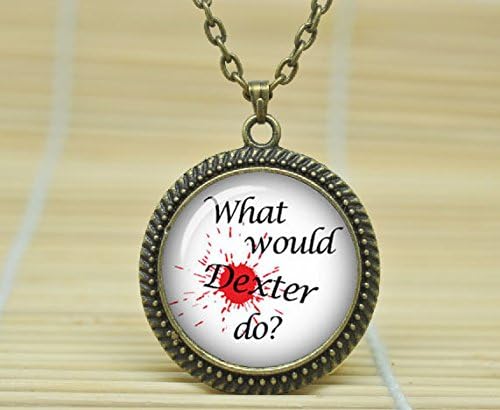 Fashion Jewelry What Would Dexter Do Novelty Necklace Glass Cabochon Necklace A3511