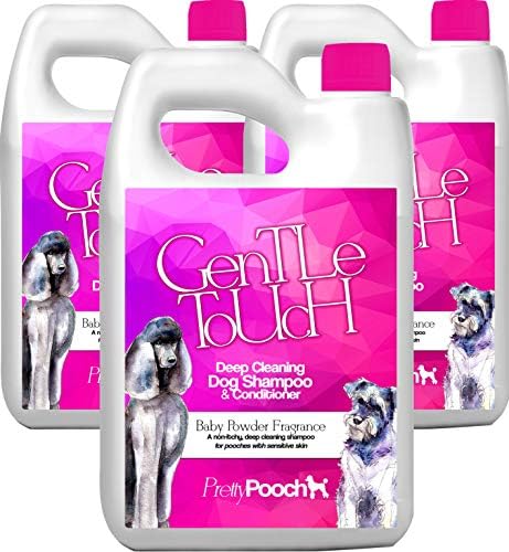 Pretty Pooch® Gentle Touch Dog Shampoo & Conditioner - 6 Litres (Baby Powder Fragrance) - A Non-itchy, Professional Deep Cleaning Shampoo for Dogs with Sensitive Skin! (6 Litre Baby Powder)