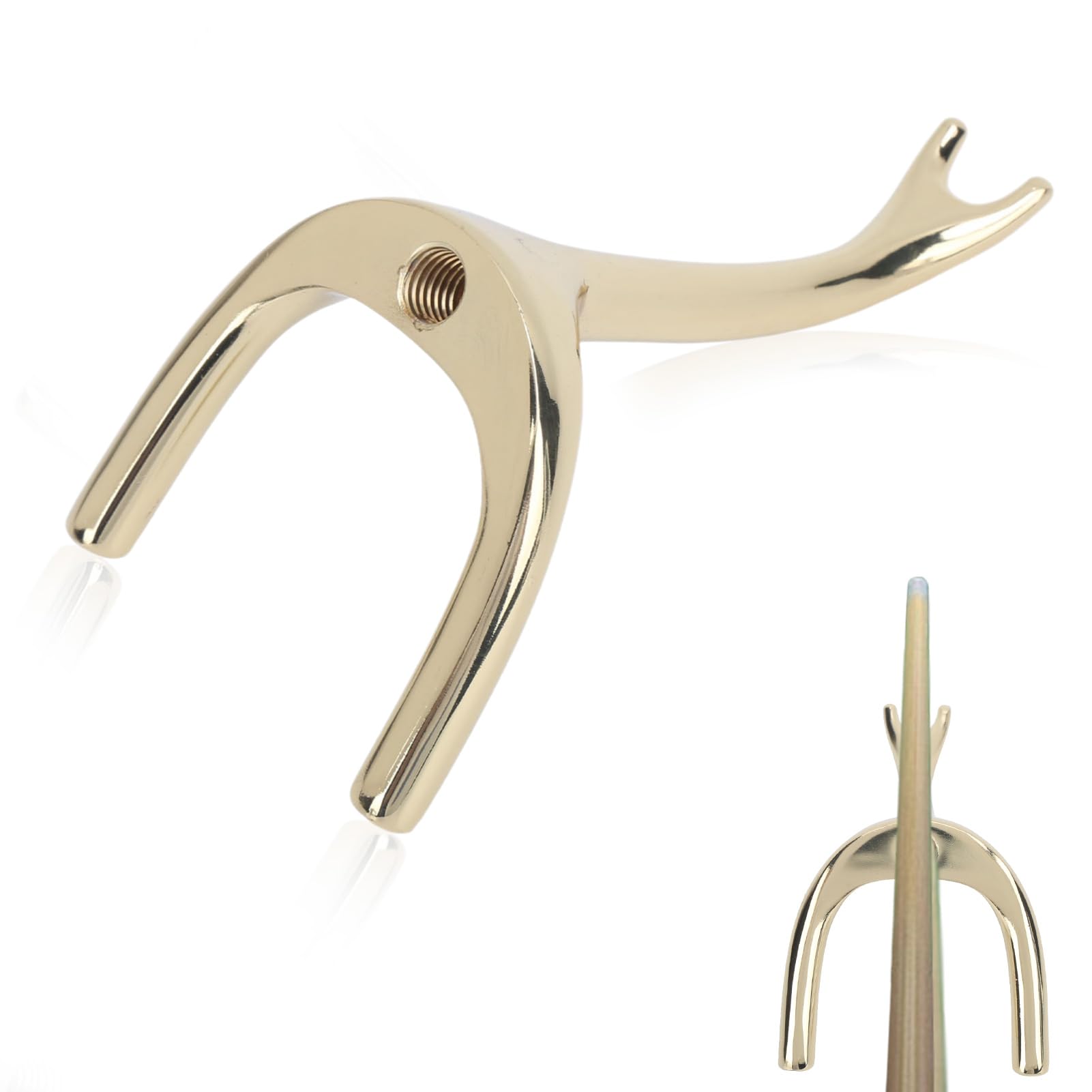 equlup Billiard Bridge Head, Portable Elephant Trunk Pool Cue Rest Snooker Stick Rest Fork Billiard Rod Bridge Head Holder Accessories for Pool Table