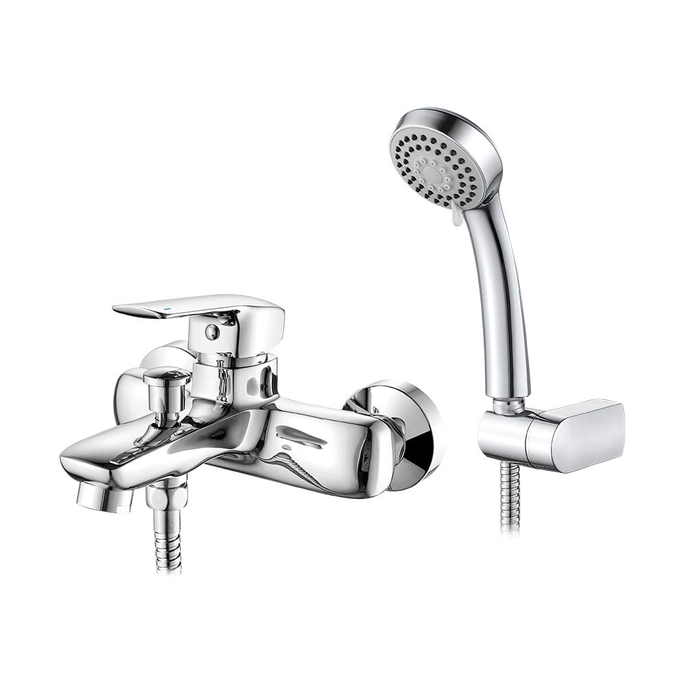 Ibergrif Mines - Single Lever Bathtub-Shower Mixer, Bath Tap Set, Chrome