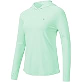 TBMPOY Womens UPF 50+ Sun Protection Hoodie Shirt Long Sleeve Fishing Hiking Outdoor UV Shirt Lightweight