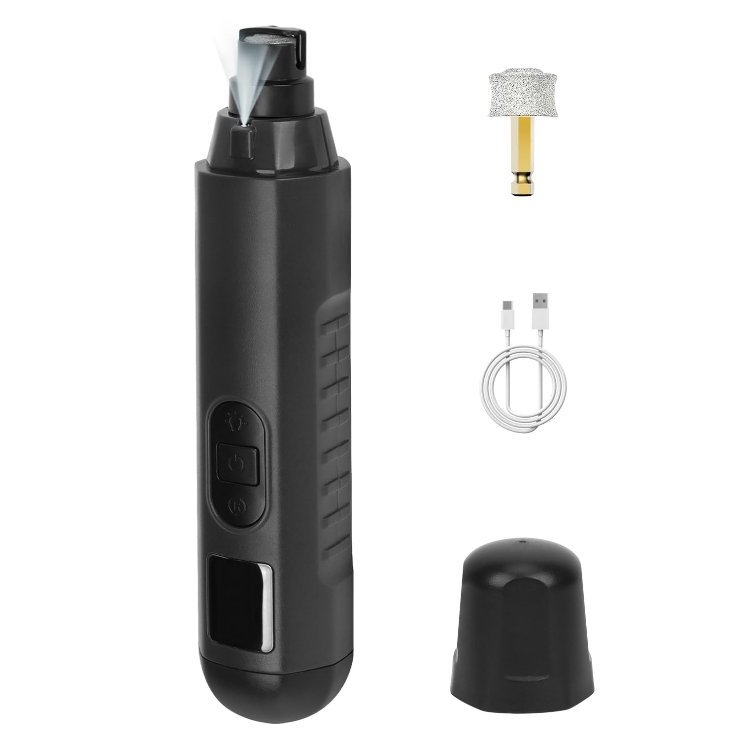 OWill Dog Nail Grinders with LED Lights, 5 Speeds Professional Silent Electric Nail Clippers for Dogs, Nail File Grinder for Dog Claw Care, Suitable for Large Medium Small dogs