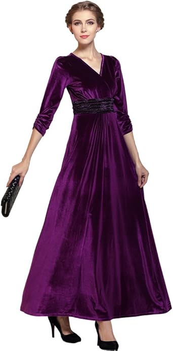 Medeshe Robe De Noel En Velours Pour Femme Amazon Fr Vetements Et Accessoires