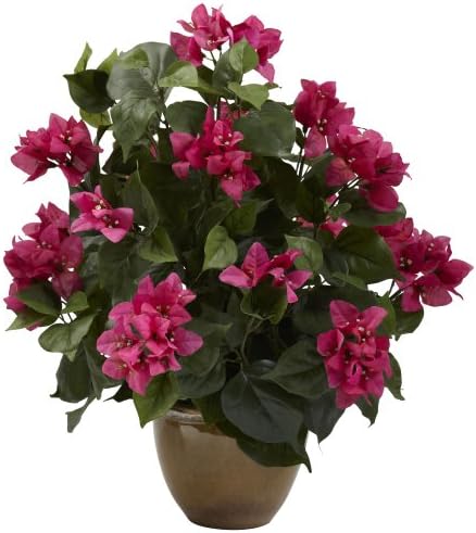 Nearly Natural 6730 Bougainvillea With Ceramic Vase Greenpink