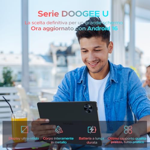U11 PRO Android 16 Tablet 11 Pollici, 30GB+256GB/2TB Tablet con Tastiera, 8580mAh, T7200 Octa Core, Gemini AI Tablets con Pennae & Mouse & Case, 90Hz 1080P, 13MP+5MP, Widevine L1/WIFI 5 /Face ID/OTG