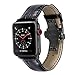 CHIMAERA Compatible for 38MM 40MM 42MM 44MM Apple Watch Band Genuine Calf Leather Strap Replacement for iWatch Series 5/4/3/2/1 Black/Gold/Rose Gold Adapters