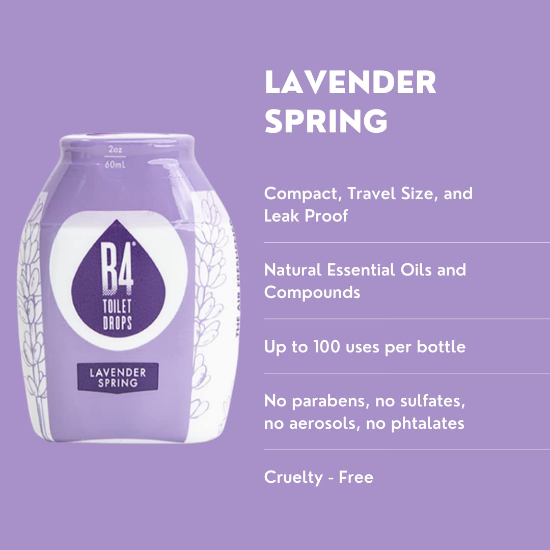 B4 Toilet Drops Toilet and Bathroom Deodorizer Drops, 3 Count, 2 Ounce Bottles (Variety Pack)