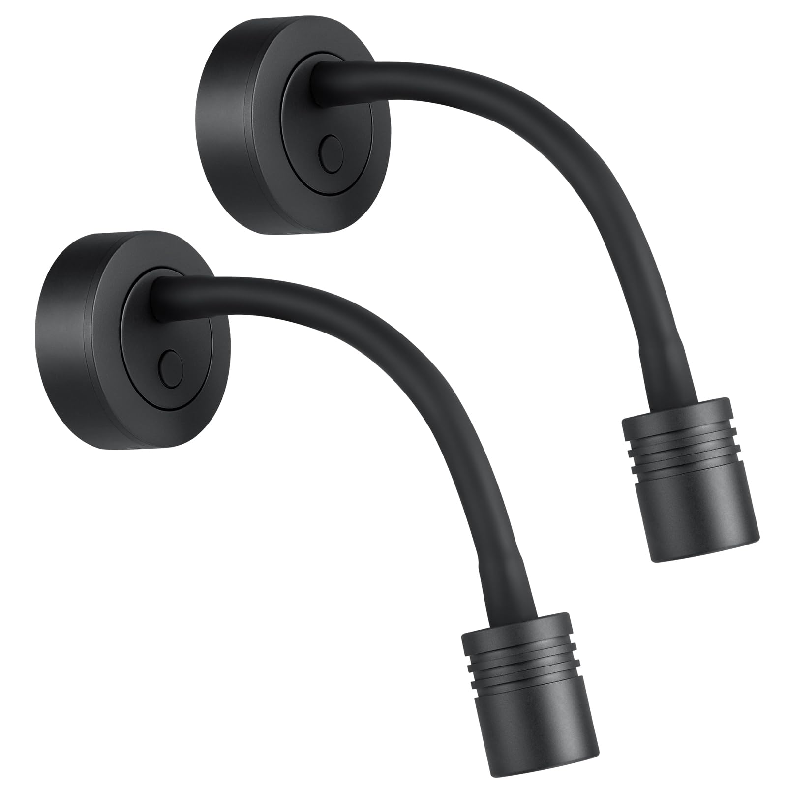 Obeaming 12V Dimmable Reading Light Campervan Boat Bedside Reading Lamp, Gooseneck LED Spotlight for Camper Van Caravan Truck Motorhome Caravan, Equipped USB Charger & Press Dimmer Switch