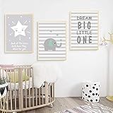 UrbanStyle Boutique Premium Nursery Print Canvas Art (Set of 3-UNFRAMED) 12