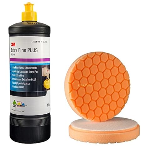 3M Perfect-It III Extra Fine Schleifpaste 80349 1 Liter + Polierschwamm
