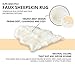 SLPR High Pile Faux Sheepskin Rug (2' x 3', White) | One-Pelt Decorative Rug for Bedroom Living Room Guest Room Plain Area Soft Furry Rug