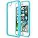 Trianium [Clarium Series] Protective Cover for Apple iPhone 7 8 Case [Shock Absorption] Reinforced Corner TPU Bumper Cushion + Scratch Resistant Hybrid Rigid Back - Clear Turquoise