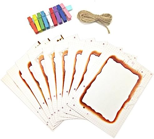 Yeyeyo Paper Photo Frame Wall Deco DIY Creative Mini Mini Colored Clothespins Twine (C)