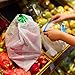 Reusable Produce Bags, Strawbleag 12 Pack Zero Waste See-Through Produce Bags Premium Lightweight Mesh Bags,3 Sizes