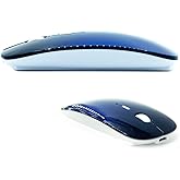KLO Rechargeable Bluetooth Mouse for MacBook/MacBook air/Pro/iPad, Wireless Mouse for Laptop/Notebook/pc/iPad/Chromebook (BT/A Royal Blue)