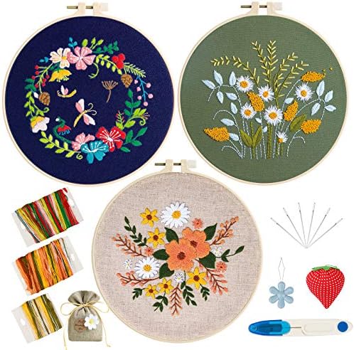 Tuxfezug 刺繍キット 3セット 刺しゅう 手作り 刺繍セット 初心者向け Diy ししゅう クロスステッチ 刺繍工具セット付き 刺繍枠 刺繍糸 刺繍針 刺繍用布 はさみ おしゃれ 贈り物 日本語取り扱い説明書 Tuxfezug 刺繍キット 3セット 刺しゅう 手作り 刺繍セット 初心者向け Diy ししゅう クロスステッチ 刺繍工具セット付き 刺繍枠 刺繍糸 刺繍針 刺繍用布 はさみ おしゃれ 贈り物 日本語取り扱い説明書