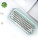 Vintage Keyboard Retro Keyboard LOFREE Four Seasons Bluetooth Wireless Mechanical Keyboard for Mac, Android, Windows with Gateron Blue Switch and Rechargeable Battery (White)