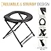 Kunida Designs Portable Camping Toilet Chair - Yoni Steam Seat - Folding Bedside Commode - Lightweight Foldable Outdoor Porta Potty for Adults