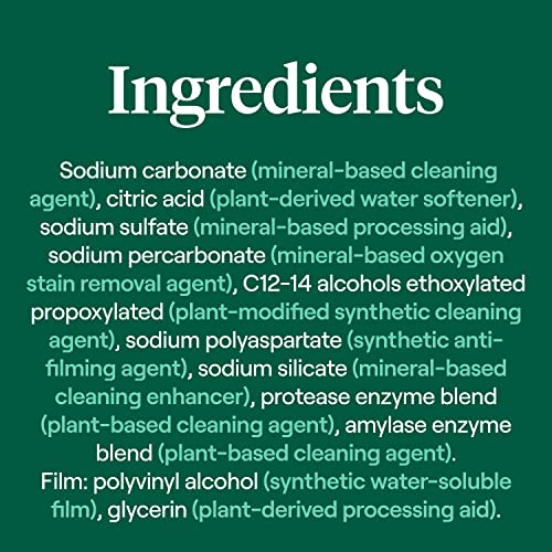 SEVENTH GENERATION DISHWASHER DETERGENT PACKS FOR SPARKLING DISHES FREE & CLEAR DISHWASHER TABS (72 COUNT)