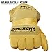 Youngstown Gloves Leather Utility Long Cuff Work Glove For Men - Kevlar Lined - Cut, Puncture, Flame Resistant, Arc Rated - Black/Tan, Large