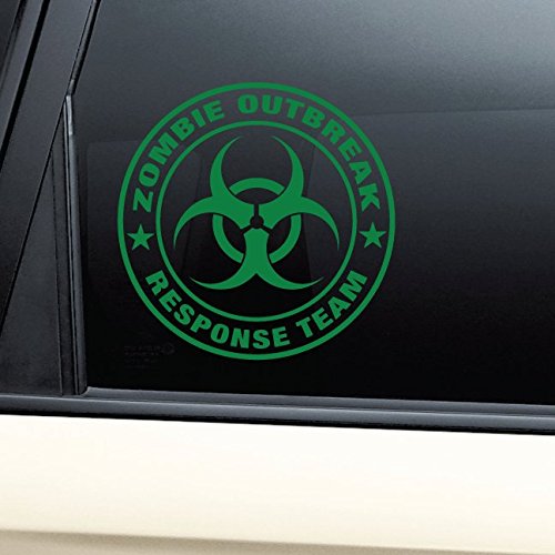 Zombie Outbreak Response Team Vinyl Decal Laptop Car Truck Bumper Window Sticker - Green
