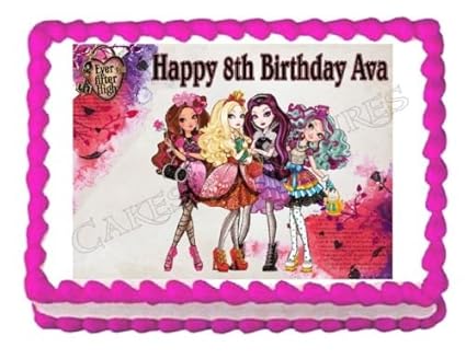 Amazon Com Ever After High Edible Party Cake Topper Decoration