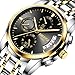 Men's Watches Luxury Fashion Casual Dress Chronograph Waterproof Military Quartz Wristwatches for Men Stainless Steel Band