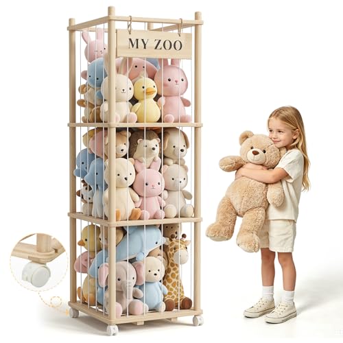 Wooden Pet Storage Box with 360° Wheels 135 x 40 x 40 cm Large Capacity for Playroom, Children's Room, Bedroom