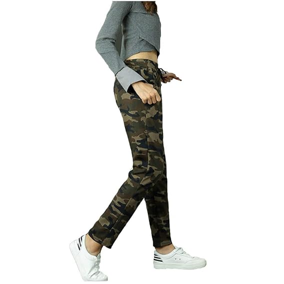 military print track pants