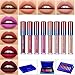 Makeup Lipstick Matte Set,DE'LANCI Liquid Lipstick Long Lasting Waterproof,Dark Red Liquid Lip Gloss Beauty Stay All Day,8 Colors Lipgloss Natural Nude Lipsticks High End Gift Kit