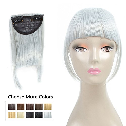 Eerya fashion clip on bangs fringe hair extensions synt…