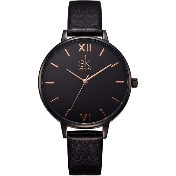 Amazon.com: SHENGKE Women Watches Leather Band Luxury Quartz  display picture 1