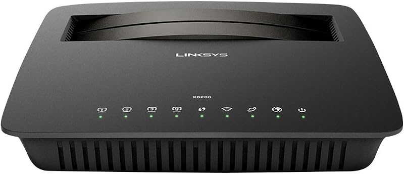 Linksys X6200 Dual Band AC750 Gigabit Wireless ADSL VDSL Wi-Fi Modem Router