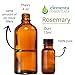 Elementa Essentials Rosemary Essential Oil, 100% Pure Therapeutic Grade 15ml | Memory, Alertness and Concentration When Studying | Healthy Hair and Baldness Support | Liver Health Support