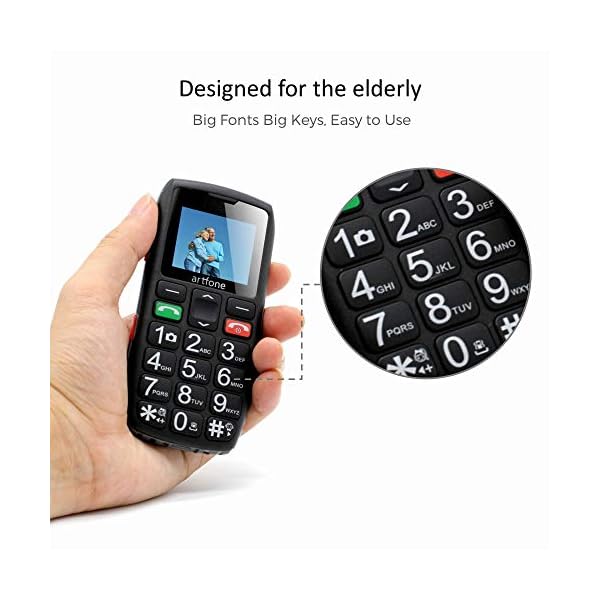 Artfone-Big-Button-Mobile-Phone-for-Elderly-Unlocked-Senior-Sim-Free-with-SOS-Emergency-Button1400mAh-Battery artfone C1 Black,Big Button Mobile Phone for Elderly, Unlocked Senior Mobile Phone with SOS,1400mAh Big Battery,Three…