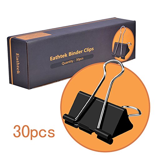 Black Binder Clips,Extra Large,2 Inch (30Pack), Binder Clips Paper