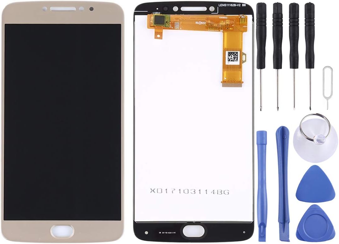 YUANSHIHUI Cell Phone Accessories LCD Screen and Digitizer Full Assembly for Motorola Moto E4 Plus(Black) (Color : Gold)