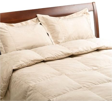 Buy Microsuede 4 Piece White Duck Down Full Comforter Set Khaki