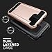 S7 Active Case, Samsung Galaxy S7 Active Case, ROSEBONO 2-Piece Style [Shock Proof] Slim Metal Brush Texture Protective Hybrid Defender Armor Case Cover for Samsung S7 Active (Rose Gold)