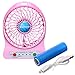 Magicooler Mini Fan Pocket Size 4-inch Vanes 3 Speeds Electric Portable Mini fan Desktop Fan Battery/ USB Powered Laptop PC Mute Cooler Cooling Operated Cool Cooler Fan Beat Heatwaves Pefect For Outdoor /Hiking/ Camping /Daily use (PINK)